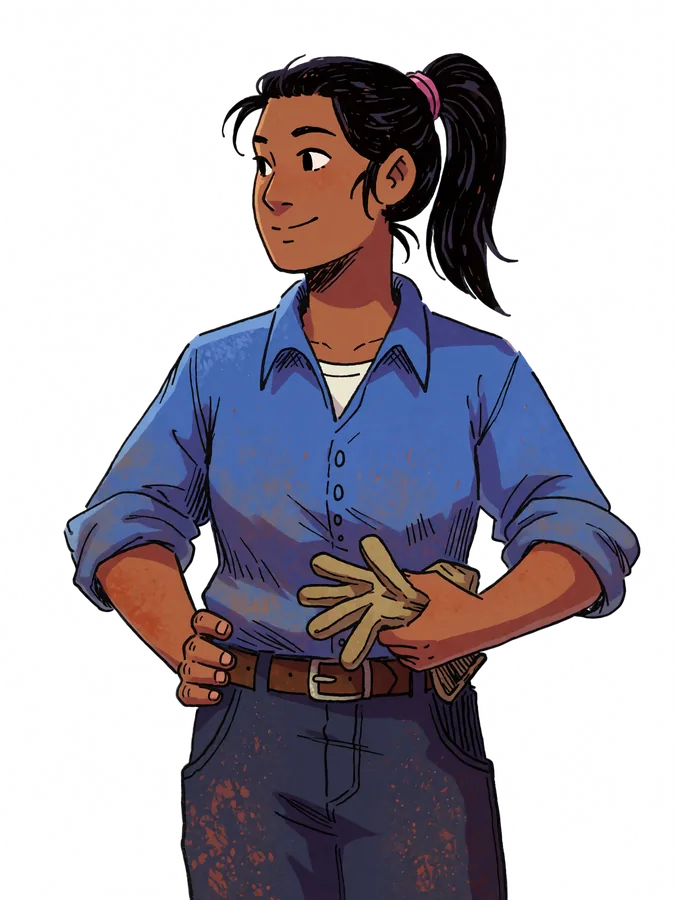 Illustrated portrait of Nati da Silva.